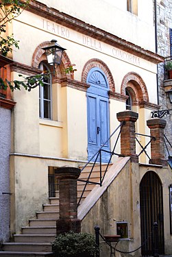 Teatro della Concordia, the smallest theatre in the world. You can find it in Montecastello di Vibio, Italy