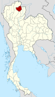Karte von Thailand mit der Provinz Phayao hervorgehoben