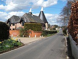 Tidigare torkhus för humle vid Westwood Road i Betsham