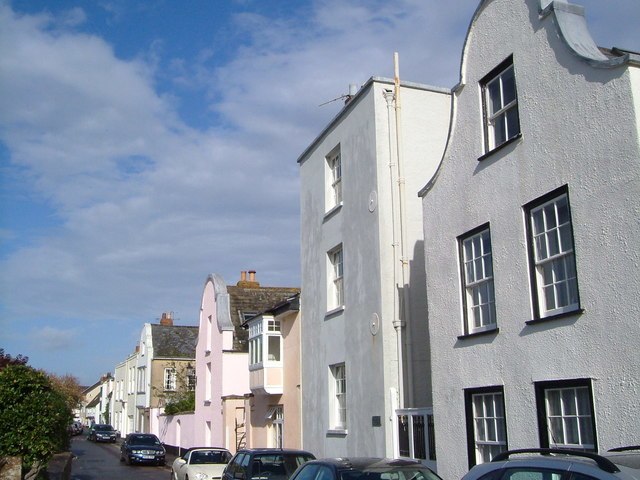 The Strand showing some of the houses with Dutch gables