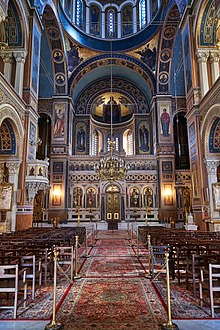 The interior of the Metropolitan Cathedral of Athens on January 21, 2021.jpg