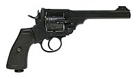 A .45 Webley Mark VI type revolver, similar to the one used by Somarama Thero Thinktank Birmingham - object 1949S00001.jpg
