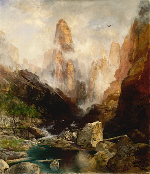 File:Thomas Moran - Mist in Kanab Canyon, Utah - Google Art Project.jpg