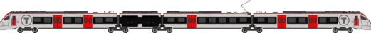 Transport for Wales Class 231 & 756 Stadler Flirt 3 Car Diagram