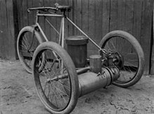 An 19th-century tricycle in Paris, France Tricycle-Cornu.jpg