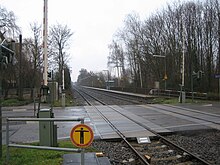 In den 1980er Jahren in Betrieb genommener Bahnsteig für Züge in Richtung Landau