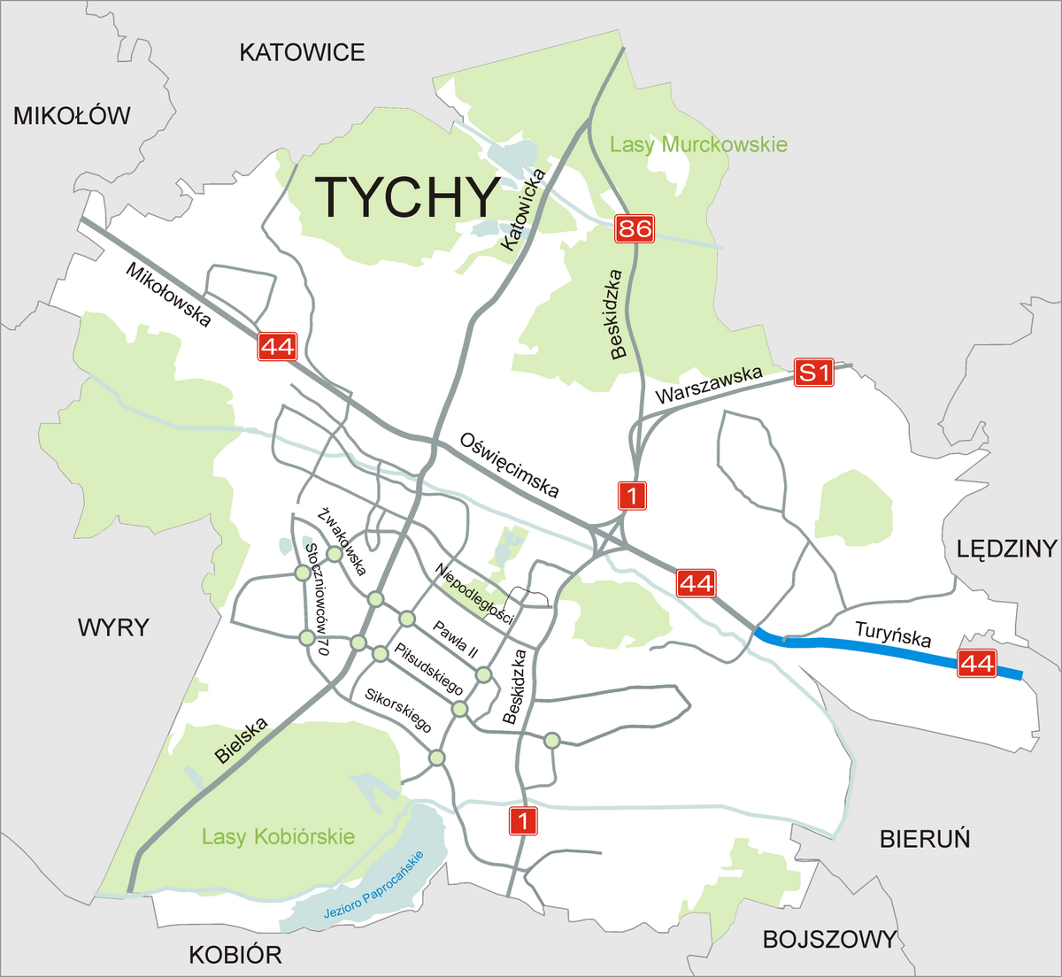 tychy jaroszowice mapa Ulica Turyńska w Tychach – Wikipedia, wolna encyklopedia