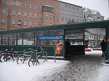 Eingang zum U-Bahnhof Yorckstraße