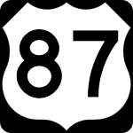 US Highway 87 road sign