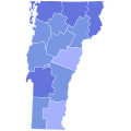 Popular vote margin by county