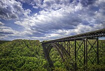 Most Gorge New River Gorge, smješten u blizini Fayettevillea