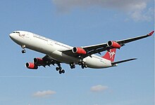 Un des Airbus A340-300 de Virgin Atlantic.