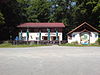 Forest house on the stones