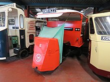 The first Wales & Edwards milk float produced for United Dairies in 1951 Wales and Edwards XMT 422.jpg