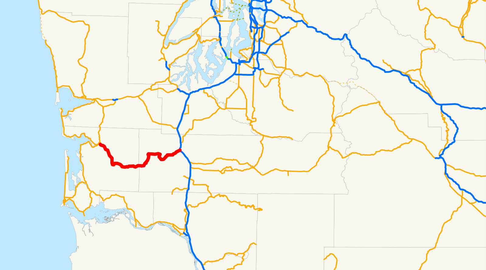 Пути 6. Трасса a505 на карте США Вашингтон. State Route 40 Chicago.