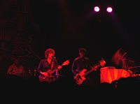 The Waterboys playing "The Raggle Taggle Gypsy" at the Trowbridge Festival in 2006. Waterboys July 24 2006.jpg