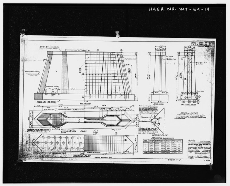 File:Wayne Chandler, Photographer, August 1993 Photographic copy of Xerox copy of original plans, dated 1932, by Wisconsin Highway Commission. Xerox copy in possession of Westbrook HAER WIS,6-NELS.V,1-19.tif