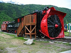 White Pass and Yukon Route steam powered Snow blower (USA).