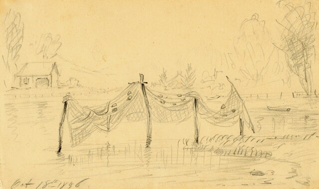 File:William Sidney Mount, drawing, "Fishnets", 1856.tif