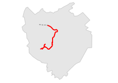 Mapa konturowa Erywania, blisko centrum u góry znajduje się punkt z opisem „Marszal Baghramian”