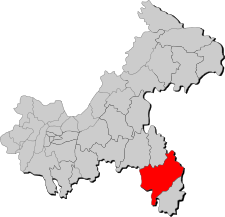 Location of Youyang County in the municipality Youyang.svg