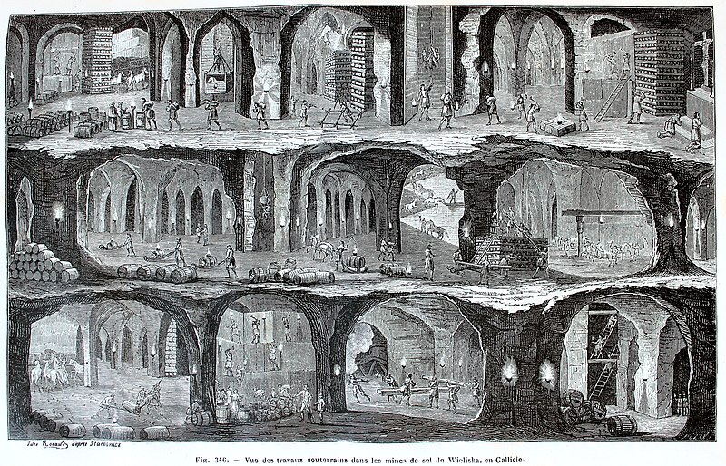 File:"Vue des travaux souterrains dans les mines de sal de Wieliska, en Gallicie".jpg