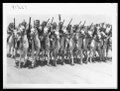 'Coronation' of King Abdullah in Amman. The elite Camel Corps of the Arab Legion, passing saluting base LOC matpc.14993.tif