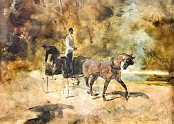 Un dog-cart by Toulouse-Lautrec in Musée Toulouse-Lautrec Albi