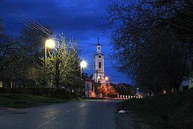 Поглед ноћу на цркву Св. Николаја из румске улице.jpg
