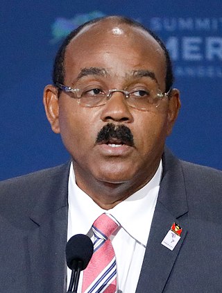 <span class="mw-page-title-main">Gaston Browne</span> Prime Minister of Antigua and Barbuda