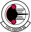 Thumbnail for File:113th Fighter Squadron emblem.svg