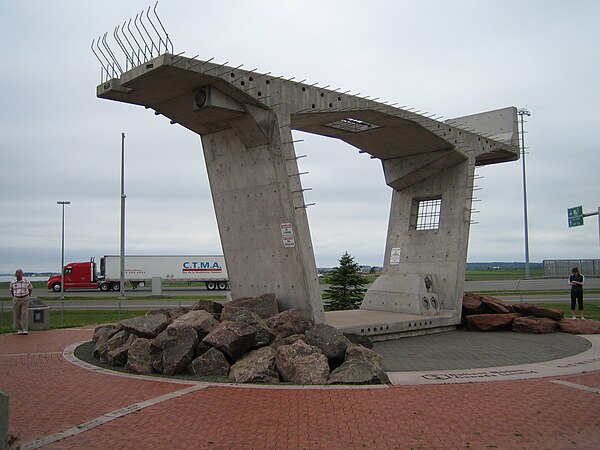 Bridge segment on display.