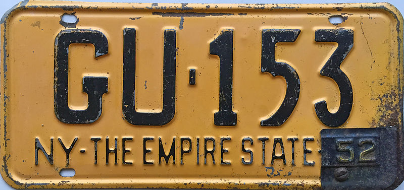 File:1952 New York license plate.JPG