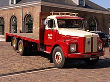 Scania Group - A Scania 580 S V8 in front of Scania's old head office.