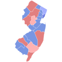 1970 US-Senatswahl in New Jersey Ergebniskarte von county.svg