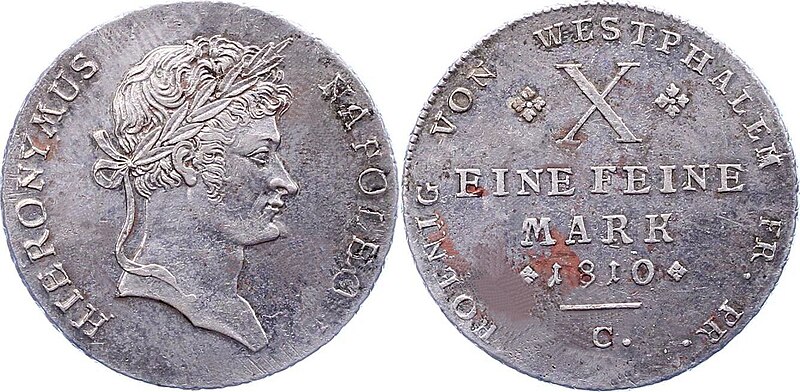 File:1 thaler Jerome Bonaparte 1810.jpg