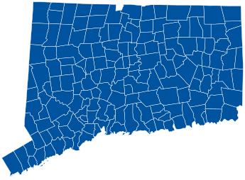 Primarias presidenciales demócratas de Connecticut 2004 - Resultados por municipio.svg