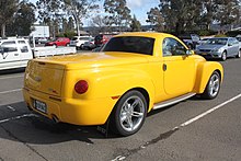 Rear view 2006 Chevrolet SSR (20037407769).jpg