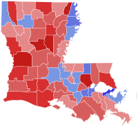2014 United States Senate runoff election in Louisiana results map by parish.svg