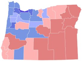 2016 Senaatsverkiezingen van de Verenigde Staten in Oregon resultatenkaart door county.svg