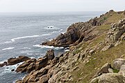 Porthgwarra Beach in Cornwall, England.