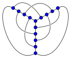 3-crossing drawing of the Heawood graph