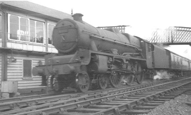 45572 Eire at Water Orton. This locomotive was one of those renamed to reflect changes in the name of the territory after which they were called. Eire
