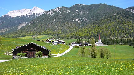 Steinberg am Rofan, a very pictureque town in the Rofan mountain range