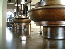 Steam inlet and outlet valves, 90-inch beam engine 90 inch engine valves,Kew Bridge Steam Museum.jpg