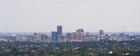 Adelaide's skyline from Carrick Hill in 2008.