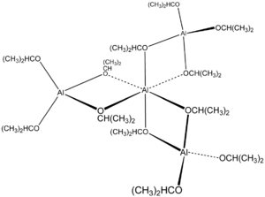 Strukturní vzorec triisopropoxidu hlinitého