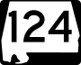 State Route 124 marker