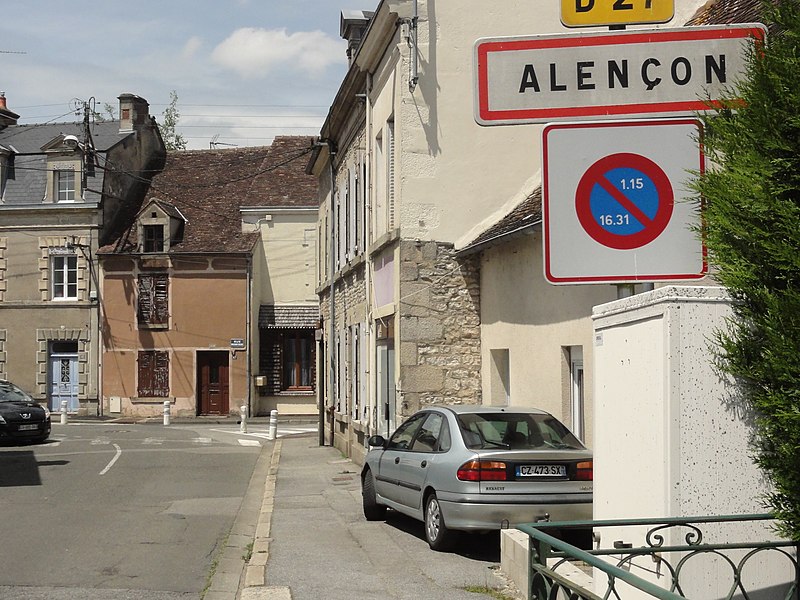 File:Alençon (Orne) city limit sign.jpg