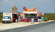 Algarve Portugal Cabo de Sao Vicente Letzte Bratwurst vor Amerika.jpg